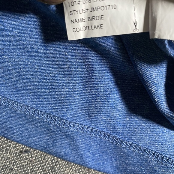 Johnnie-O Polo Shirt Mens Medium Blue Lake Birdie Performance Golf UPF 50 - Picture 7 of 8